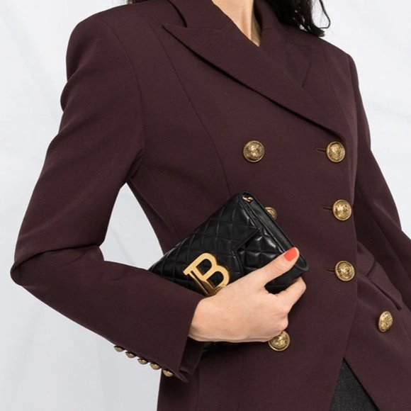 NWT BALMAIN Brown Grain De Poudre 8-Button Jacket - Picture 11 of 16